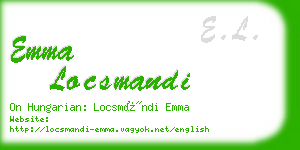 emma locsmandi business card